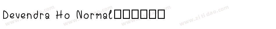 Devendra Ho Normal字体转换
